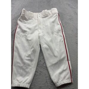 Mizuno Mens XL Baseball Short Pants White Red Piping Knickers NEW w/small stain